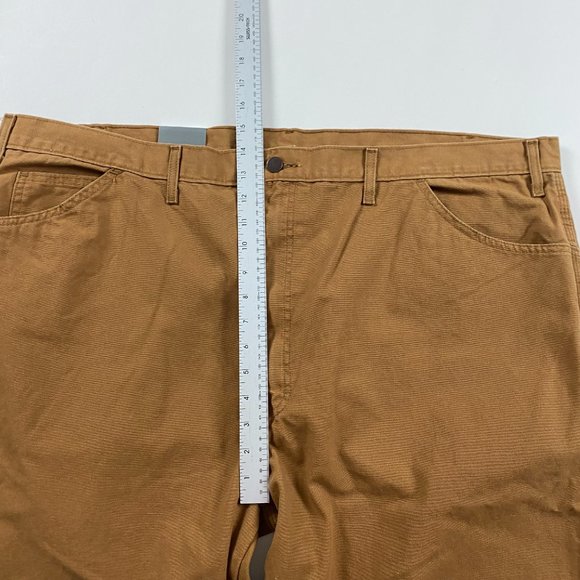 NEW Dickies Carpenter Jean Pants Men's 48 x 32 Work Utility Brown Cotton Canvas - Picture 9 of 11
